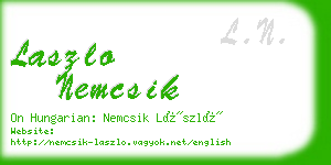 laszlo nemcsik business card